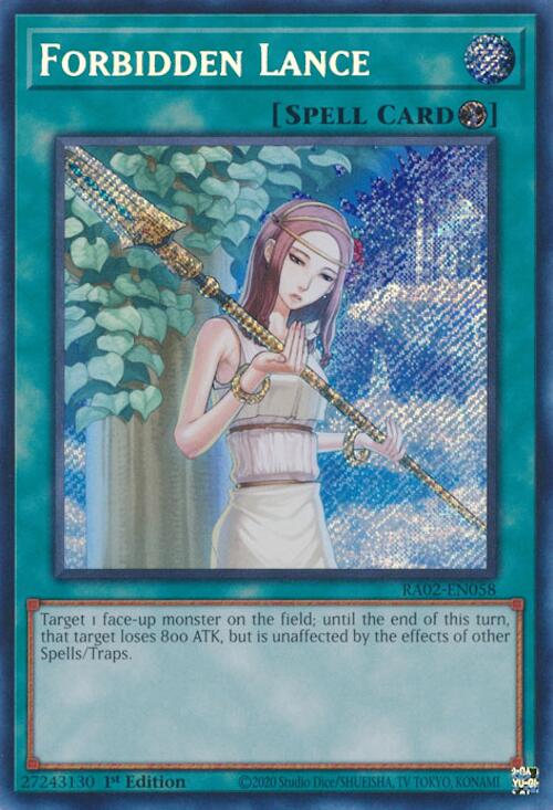 Forbidden Lance (Secret Rare) [RA02-EN058] Secret Rare | Deep Dive Games St. Marys