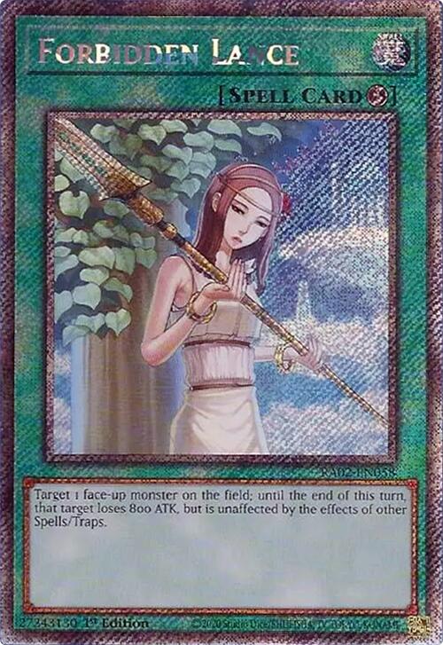 Forbidden Lance (Platinum Secret Rare) [RA02-EN058] Platinum Secret Rare | Deep Dive Games St. Marys