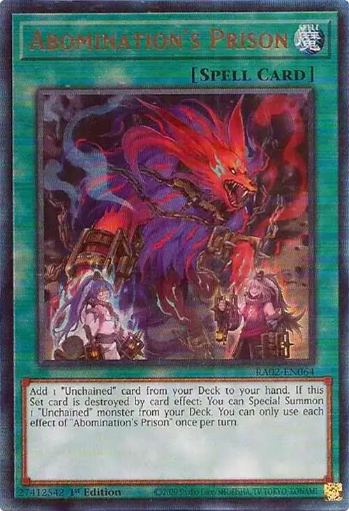 Abomination's Prison (PUR) [RA02-EN064] Prismatic Ultimate Rare | Deep Dive Games St. Marys