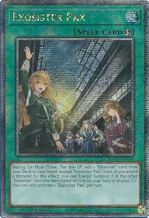 Exosister Pax (Quarter Century Secret Rare) [RA02-EN066] Quarter Century Secret Rare | Deep Dive Games St. Marys