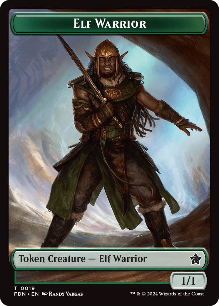 Elf Warrior // Rat (0030) Double-Sided Token [Foundations Tokens] | Deep Dive Games St. Marys