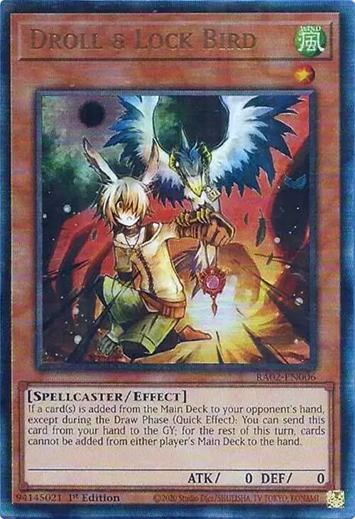 Droll & Lock Bird (PUR) [RA02-EN006] Prismatic Ultimate Rare | Deep Dive Games St. Marys