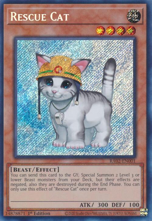 Rescue Cat (Secret Rare) [RA02-EN001] Secret Rare | Deep Dive Games St. Marys