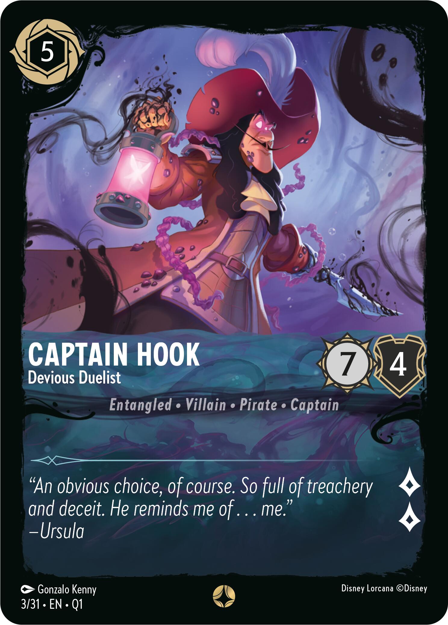 Captain Hook - Devious Duelist (3/31) [Illumineer's Quest: Deep Trouble] | Deep Dive Games St. Marys