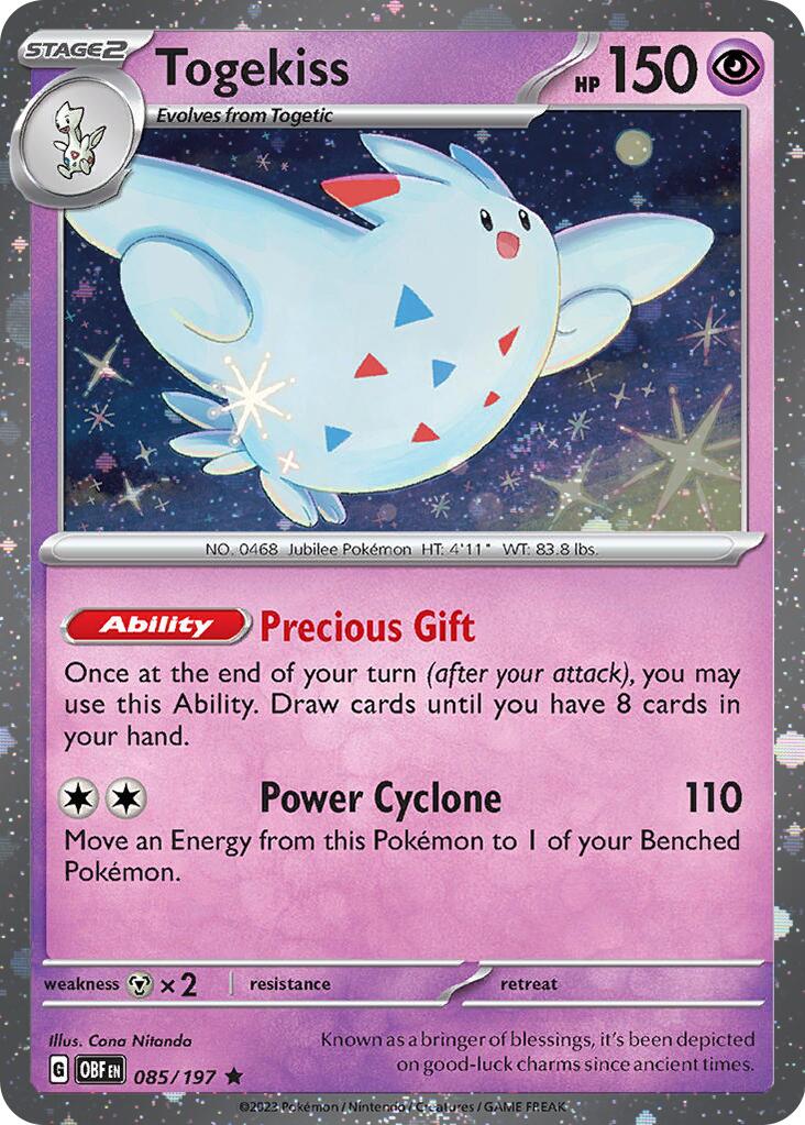 Togekiss (085/197) (Cosmos Holo) [Scarlet & Violet: Obsidian Flames] | Deep Dive Games St. Marys