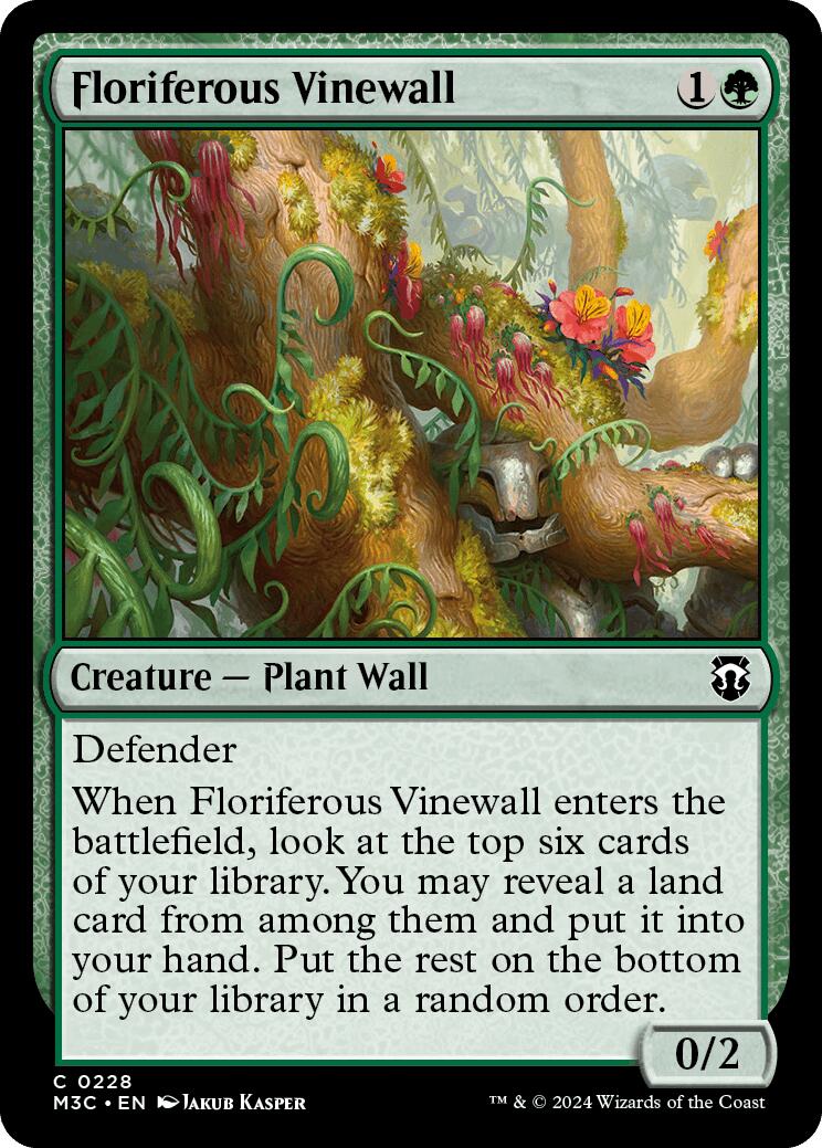 Floriferous Vinewall [Modern Horizons 3 Commander] | Deep Dive Games St. Marys