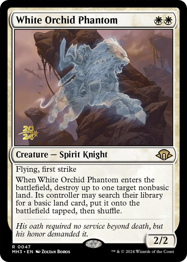 White Orchid Phantom [Modern Horizons 3 Prerelease Promos] | Deep Dive Games St. Marys