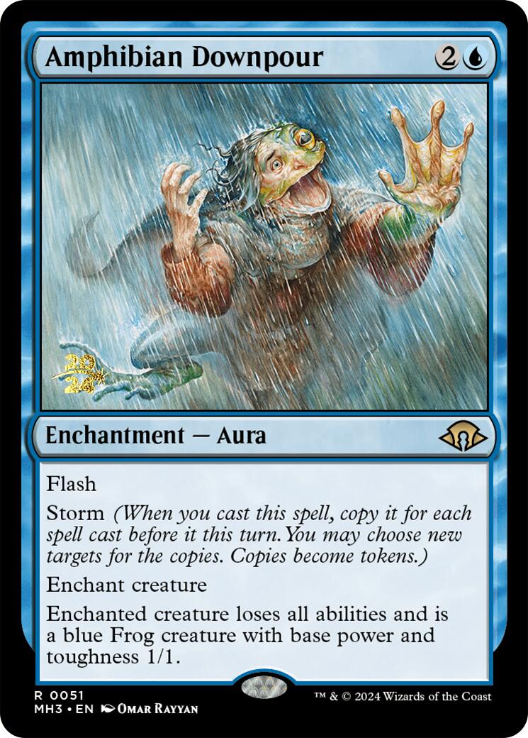 Amphibian Downpour [Modern Horizons 3 Prerelease Promos] | Deep Dive Games St. Marys