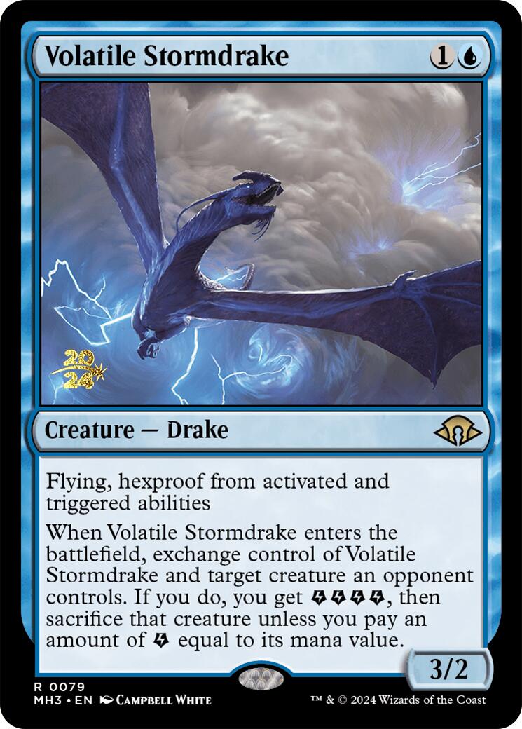 Volatile Stormdrake [Modern Horizons 3 Prerelease Promos] | Deep Dive Games St. Marys