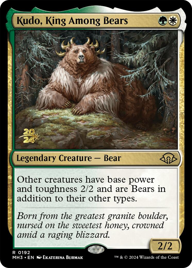 Kudo, King Among Bears [Modern Horizons 3 Prerelease Promos] | Deep Dive Games St. Marys