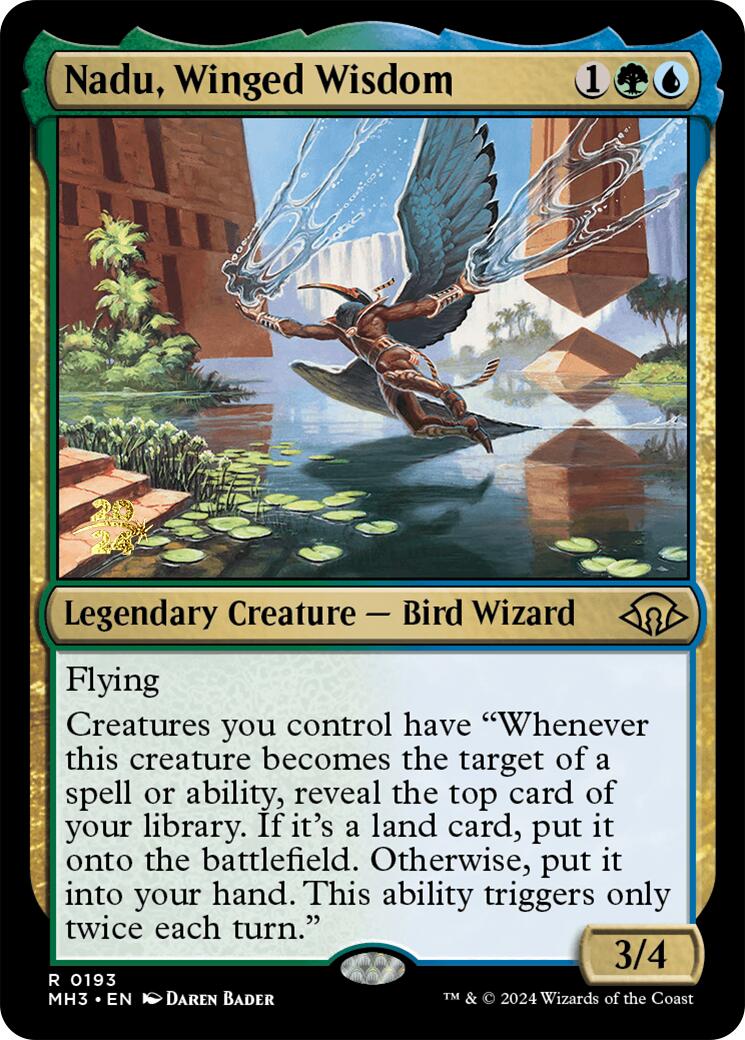 Nadu, Winged Wisdom [Modern Horizons 3 Prerelease Promos] | Deep Dive Games St. Marys