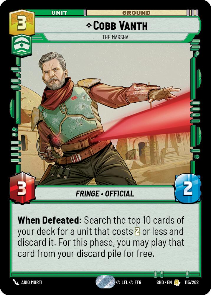 Cobb Vanth - The Marshal (115/262) [Shadows of the Galaxy] | Deep Dive Games St. Marys
