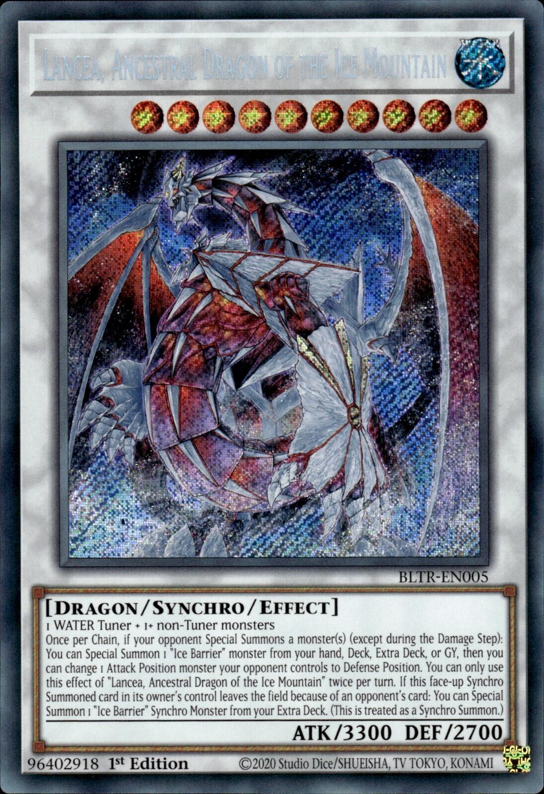 Lancea, Ancestral Dragon of the Ice Mountain [BLTR-EN005] Secret Rare | Deep Dive Games St. Marys