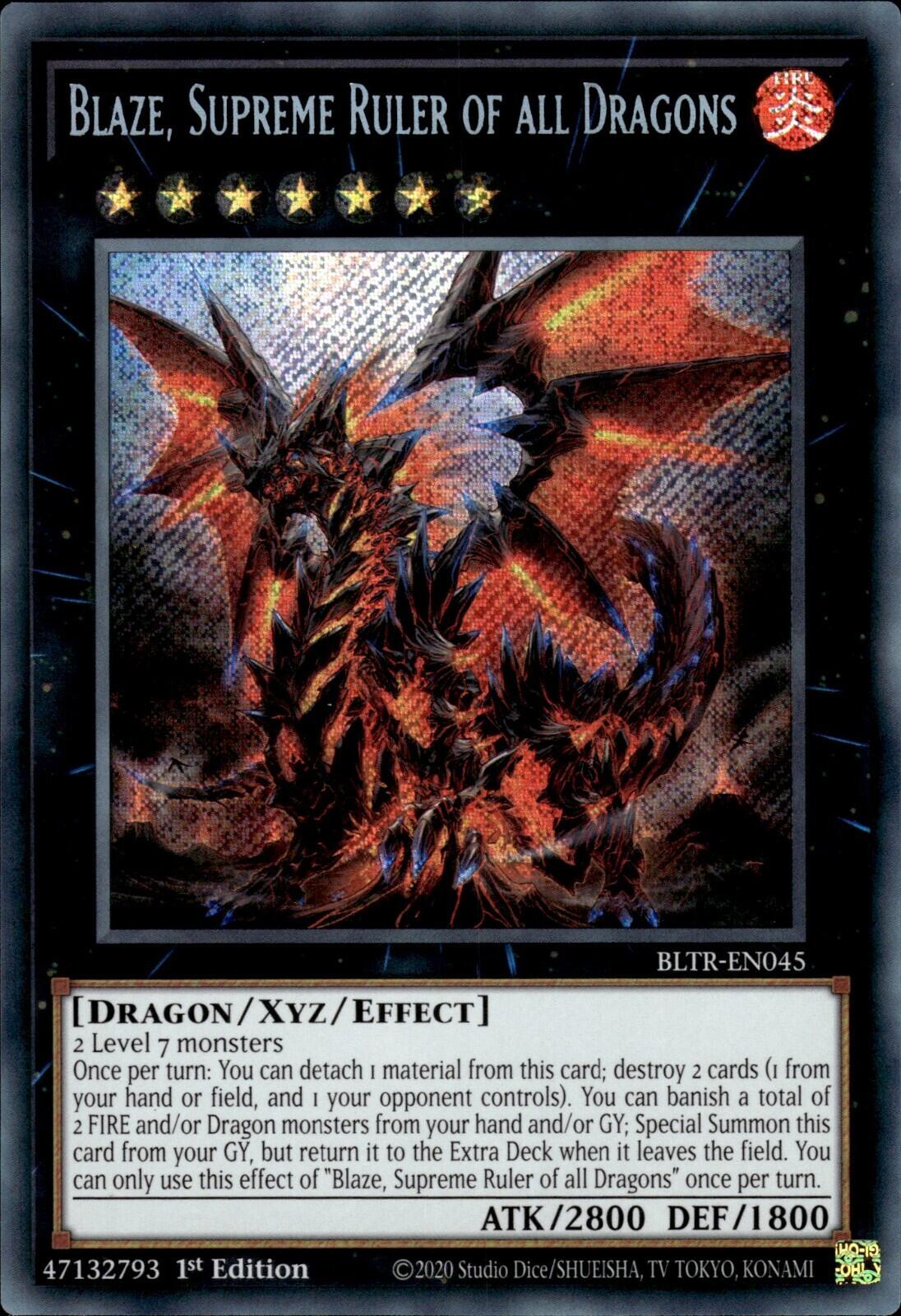 Blaze, Supreme Ruler of all Dragons [BLTR-EN045] Secret Rare | Deep Dive Games St. Marys