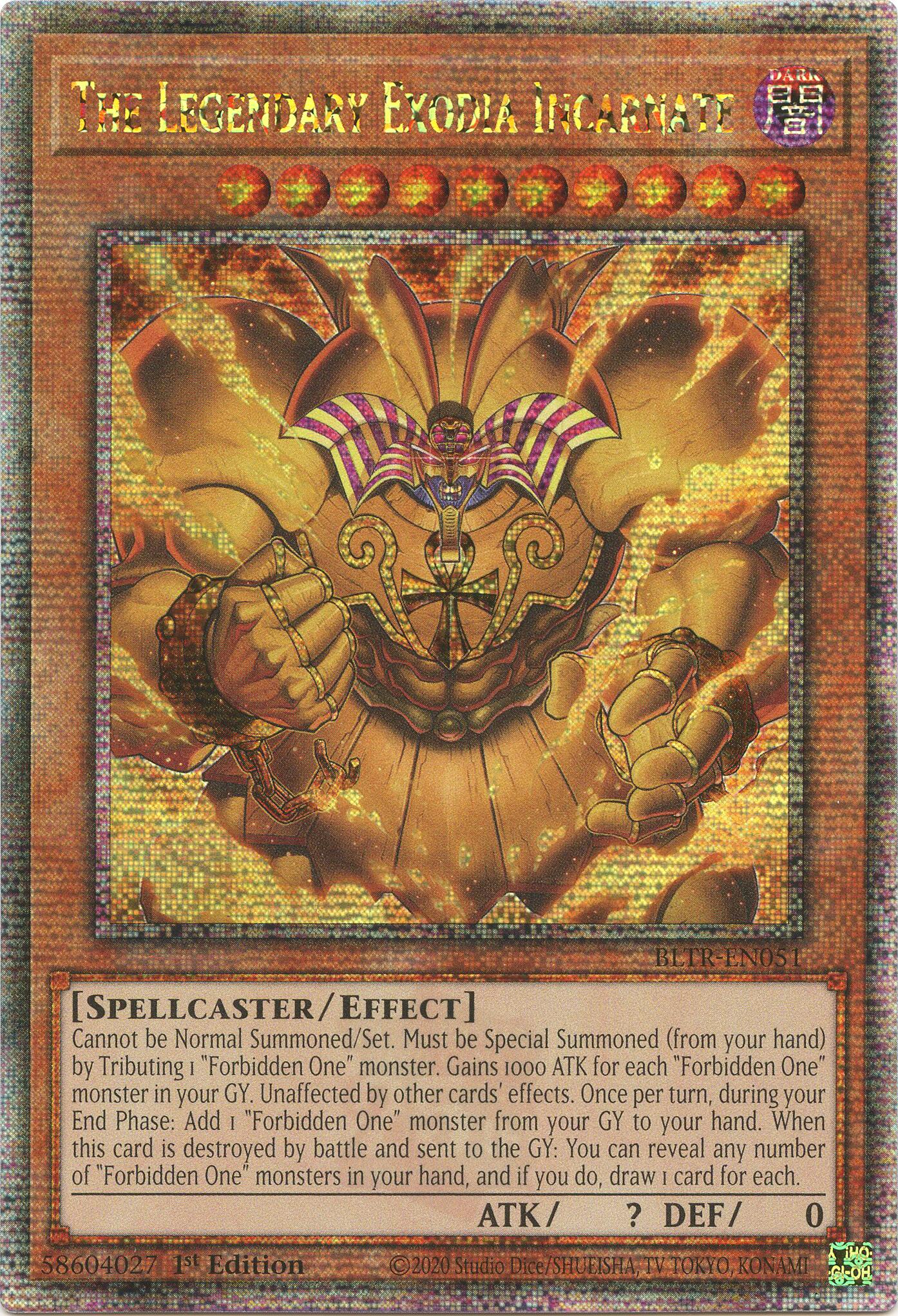 The Legendary Exodia Incarnate (Quarter Century Secret Rare) [BLTR-EN051] Quarter Century Secret Rare | Deep Dive Games St. Marys