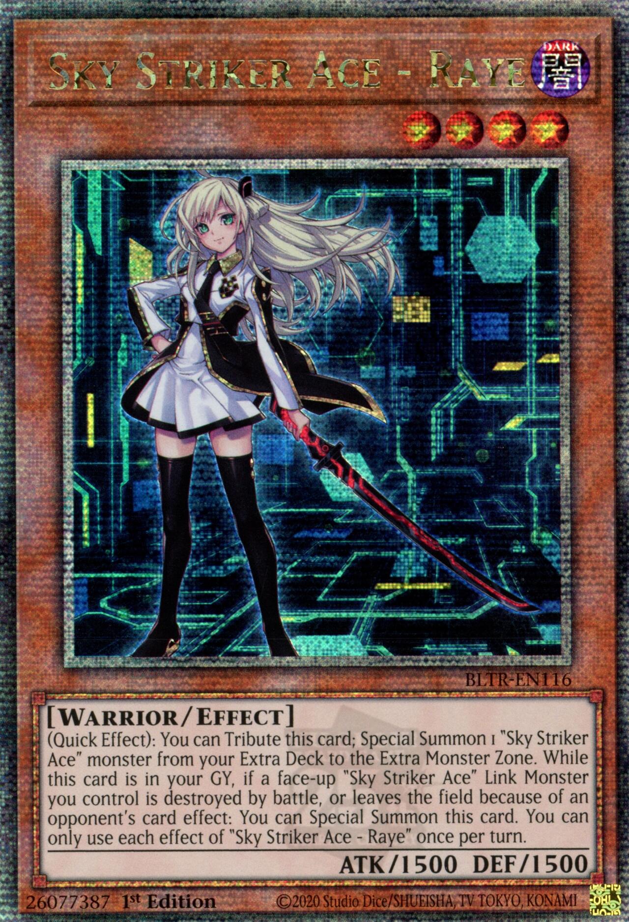 Sky Striker Ace - Raye (Quarter Century Secret Rare) [BLTR-EN116] Quarter Century Secret Rare | Deep Dive Games St. Marys