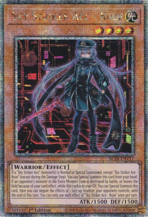 Sky Striker Ace - Roze (Alternate Art) (Quarter Century Secret Rare) [BLTR-EN117] Quarter Century Secret Rare | Deep Dive Games St. Marys