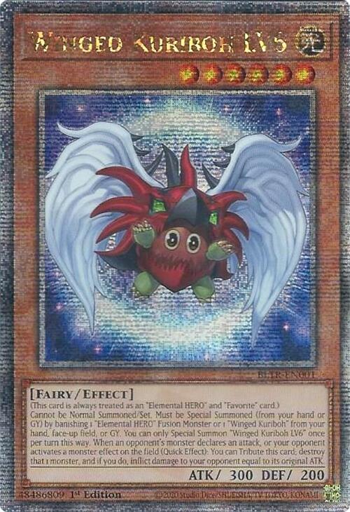 Winged Kuriboh LV6 (Quarter Century Secret Rare) [BLTR-EN001] Quarter Century Secret Rare | Deep Dive Games St. Marys