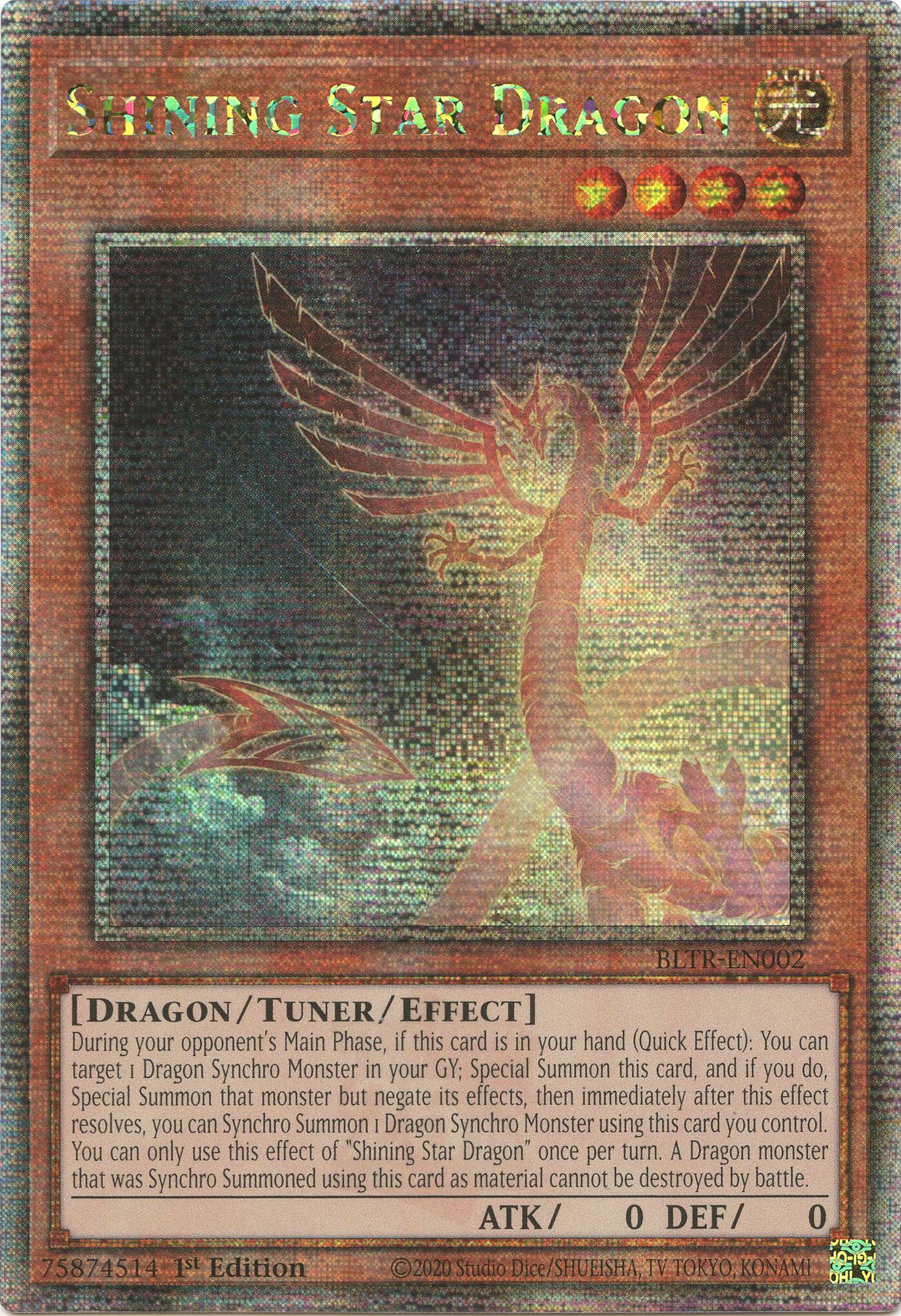 Shining Star Dragon (Quarter Century Secret Rare) [BLTR-EN002] Quarter Century Secret Rare | Deep Dive Games St. Marys