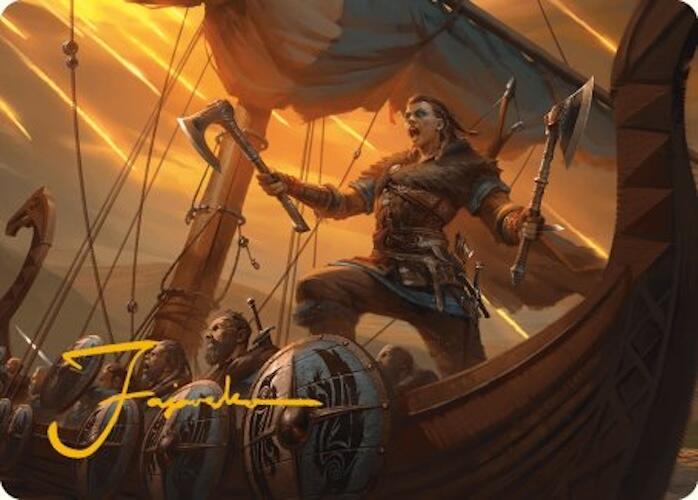 Eivor, Battle-Ready Art Card (Gold-Stamped Signature) [Assassin's Creed Art Series] | Deep Dive Games St. Marys