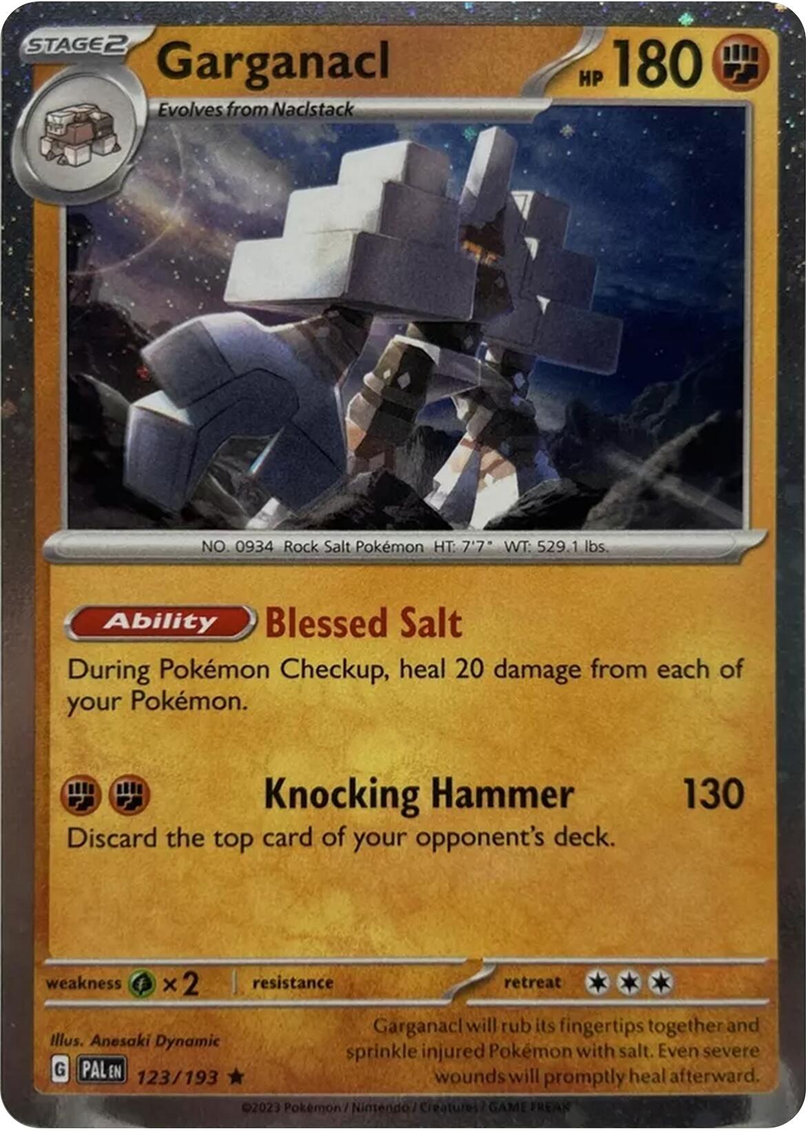 Garganacl (123/193) (Cosmos Holo) [Scarlet & Violet: Paldea Evolved] | Deep Dive Games St. Marys