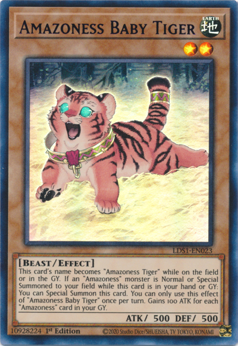 Amazoness Baby Tiger (Blue) [LDS1-EN023] Ultra Rare | Deep Dive Games St. Marys