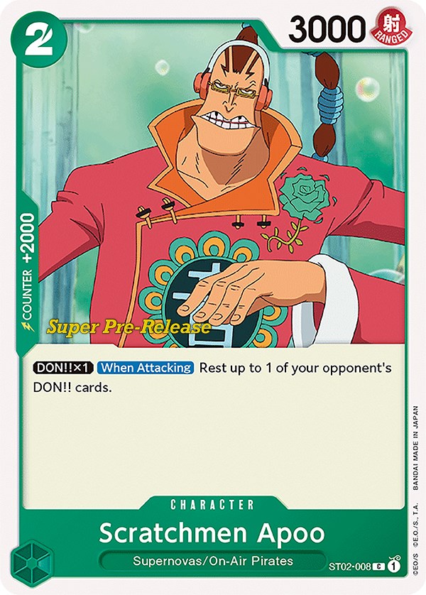 Scratchmen Apoo [Super Pre-Release Starter Deck: Worst Generation] | Deep Dive Games St. Marys