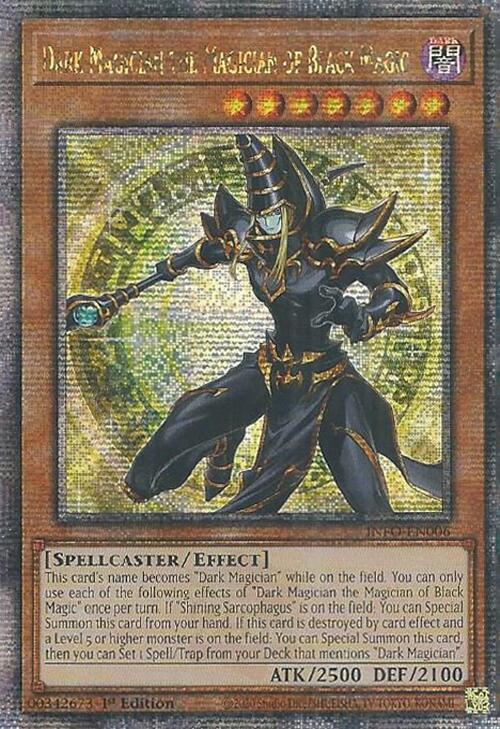 Dark Magician the Magician of Black Magic (Quarter Century Secret Rare) [INFO-EN006] Quarter Century Secret Rare | Deep Dive Games St. Marys