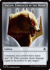 Wolf (0018) // Emblem - Arlinn, Embraces by the Moon Double-Sided Token [Innistrad Remastered Tokens] | Deep Dive Games St. Marys