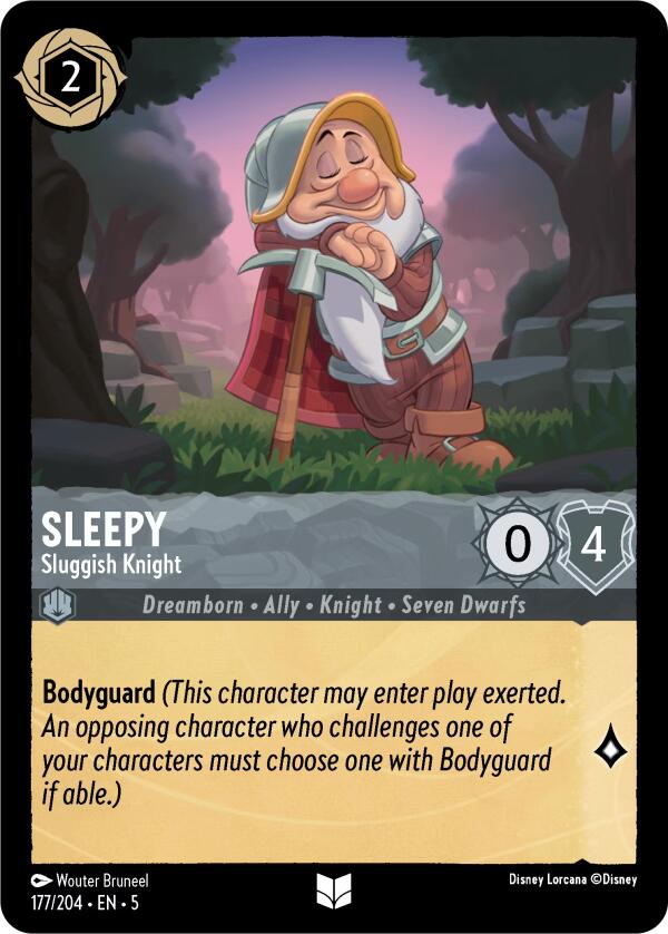 Sleepy - Sluggish Knight (177/204) [Shimmering Skies] | Deep Dive Games St. Marys