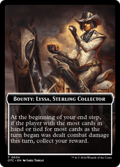 Bounty: Lyssa, Sterling Collector // Bounty Rules Double-Sided Token [Outlaws of Thunder Junction Commander Tokens] | Deep Dive Games St. Marys