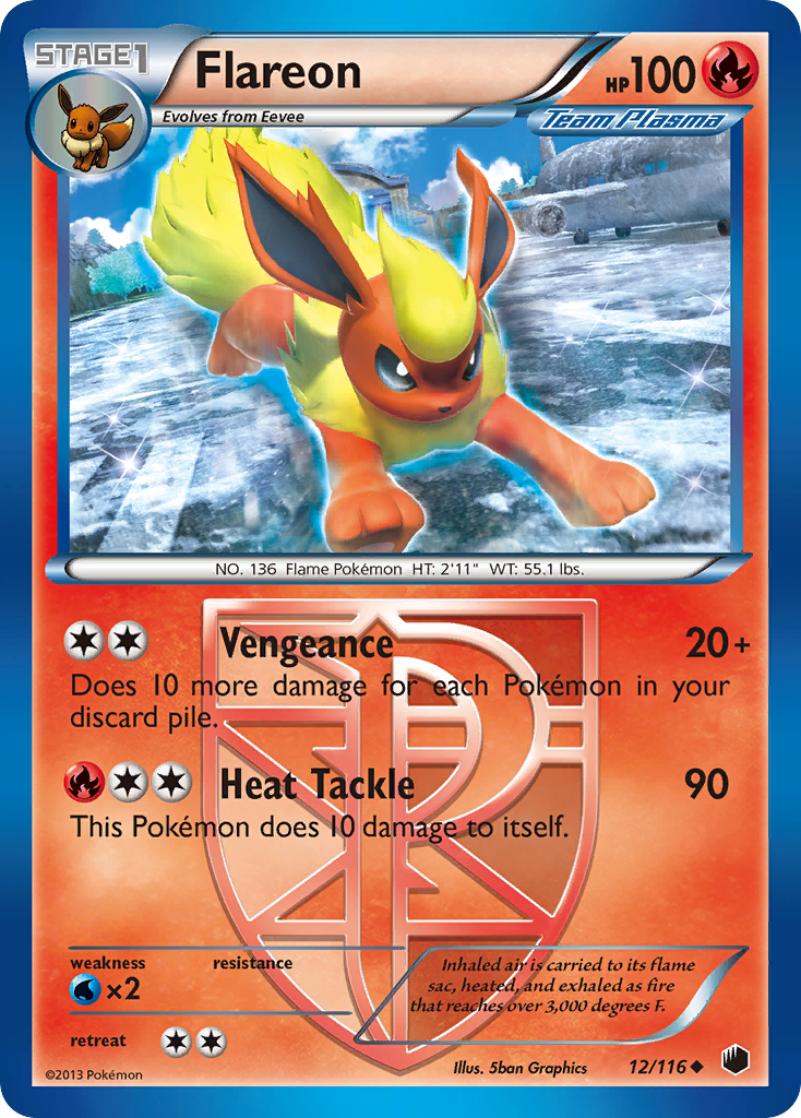 Flareon (12/116) [Black & White: Plasma Freeze] | Deep Dive Games St. Marys