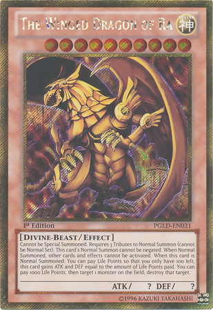 The Winged Dragon of Ra [PGLD-EN031] Gold Secret Rare | Deep Dive Games St. Marys