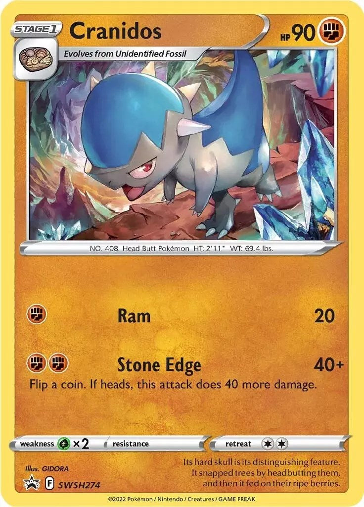 Cranidos (SWSH274) [Sword & Shield: Black Star Promos] | Deep Dive Games St. Marys