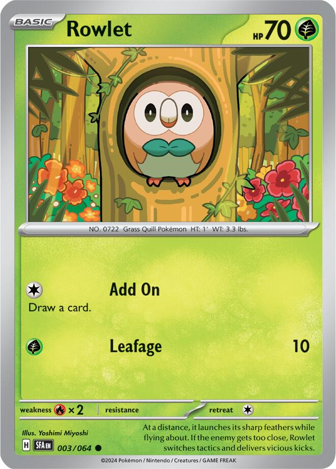 Rowlet (003/064) [Scarlet & Violet: Shrouded Fable] | Deep Dive Games St. Marys