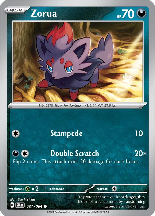 Zorua (031/064) [Scarlet & Violet: Shrouded Fable] | Deep Dive Games St. Marys