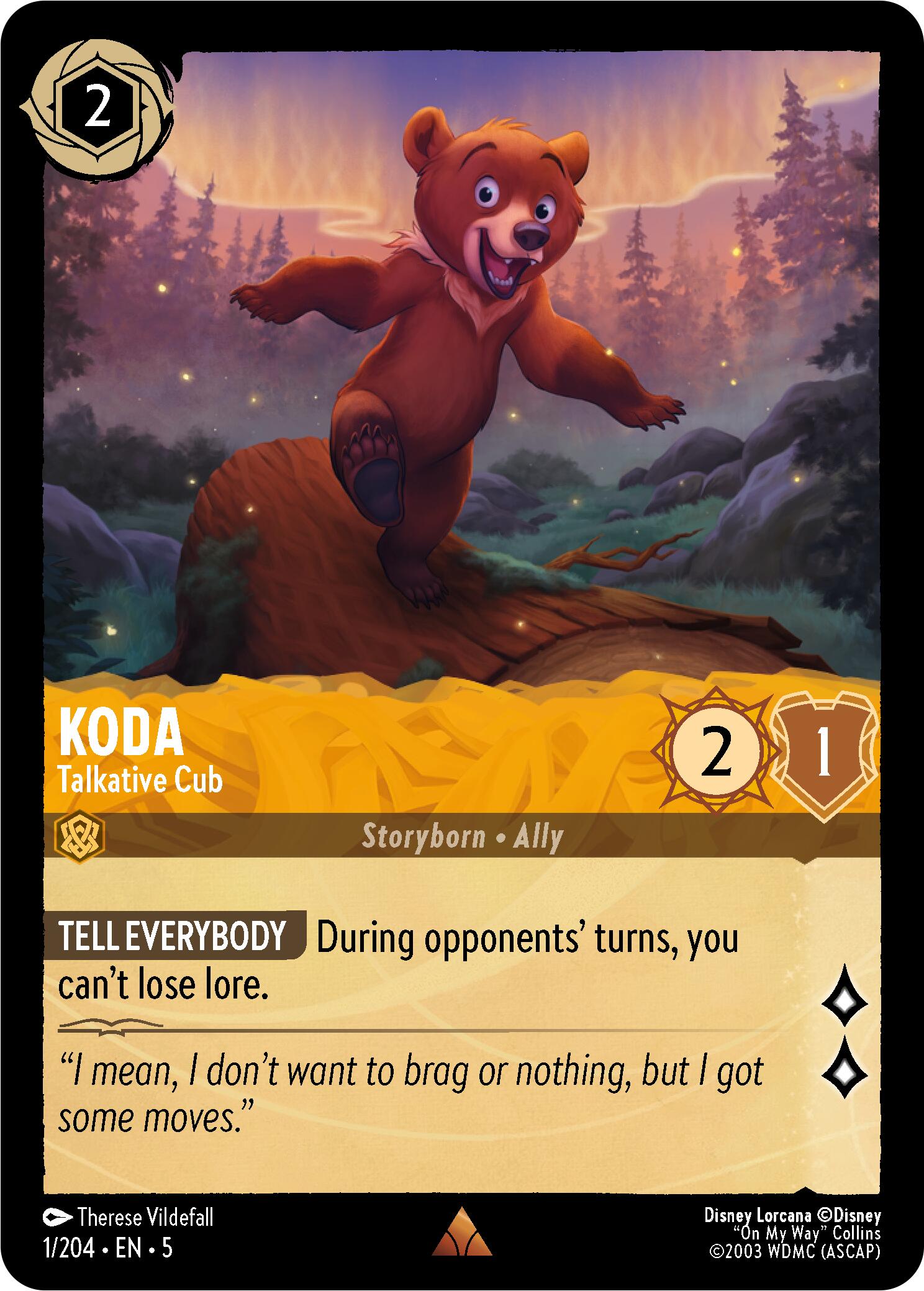 Koda - Talkative Cub (1/204) [Shimmering Skies] | Deep Dive Games St. Marys