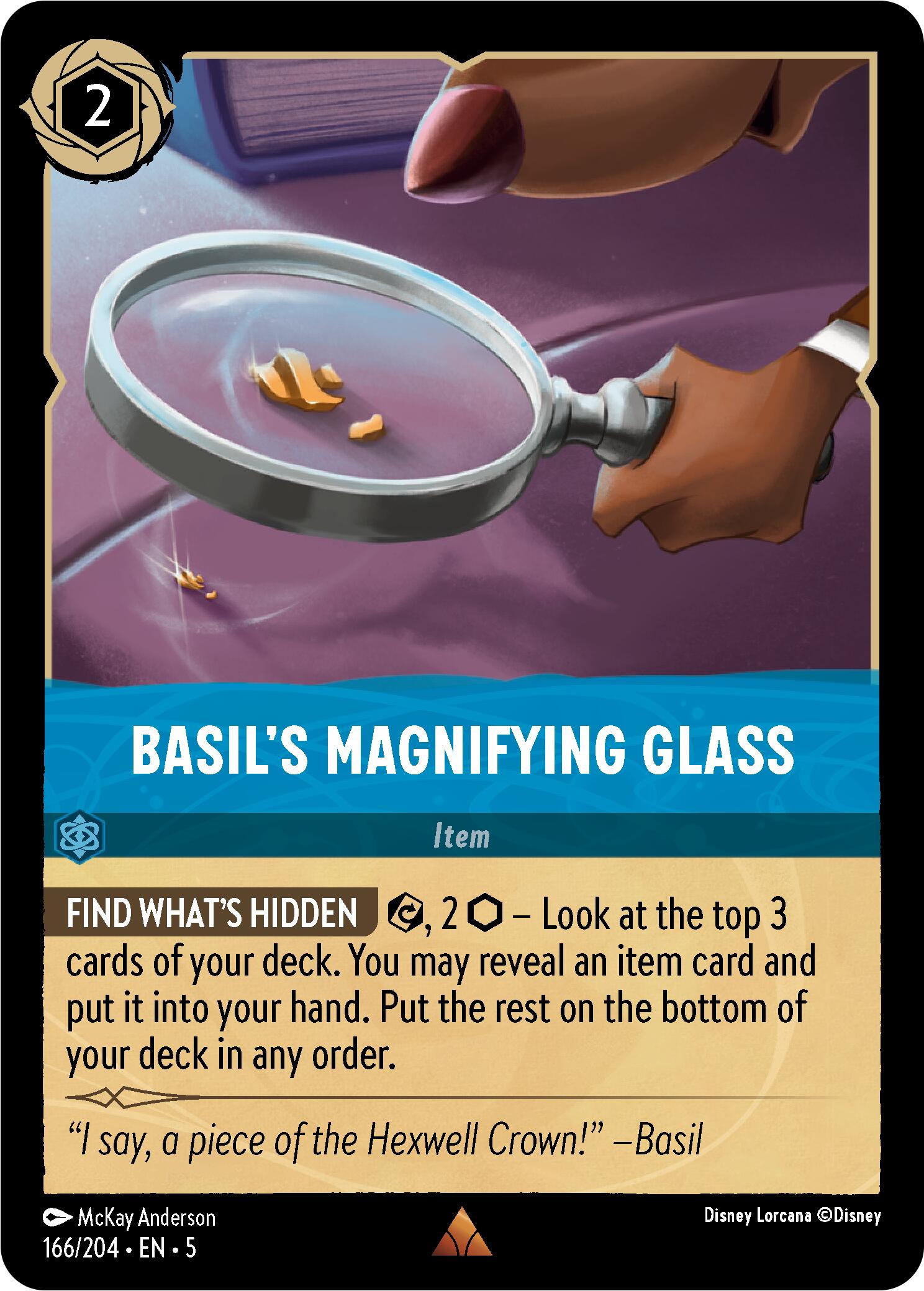 Basil's Magnifying Glass (166/204) [Shimmering Skies] | Deep Dive Games St. Marys