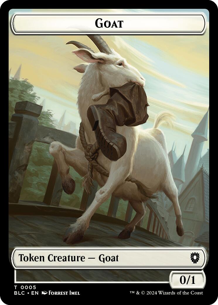 Goat // Wolf (032) Double-Sided Token [Bloomburrow Commander Tokens] | Deep Dive Games St. Marys