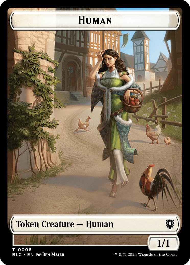 Human // Soldier Double-Sided Token [Bloomburrow Commander Tokens] | Deep Dive Games St. Marys