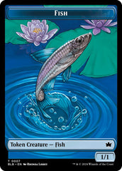 Bird (011) // Fish Double-Sided Token [Bloomburrow Commander Tokens] | Deep Dive Games St. Marys