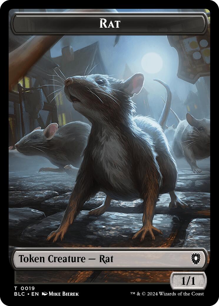 Rat // Raccoon Double-Sided Token [Bloomburrow Commander Tokens] | Deep Dive Games St. Marys