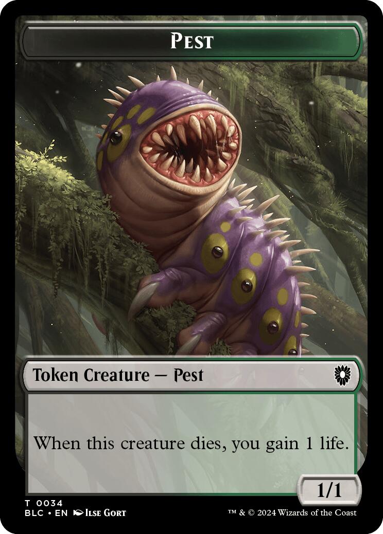 Pest // Shapeshifter Double-Sided Token [Bloomburrow Commander Tokens] | Deep Dive Games St. Marys