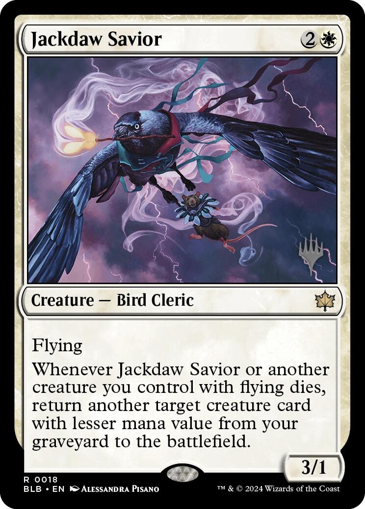 Jackdaw Savior (Promo Pack) [Bloomburrow Promos] | Deep Dive Games St. Marys