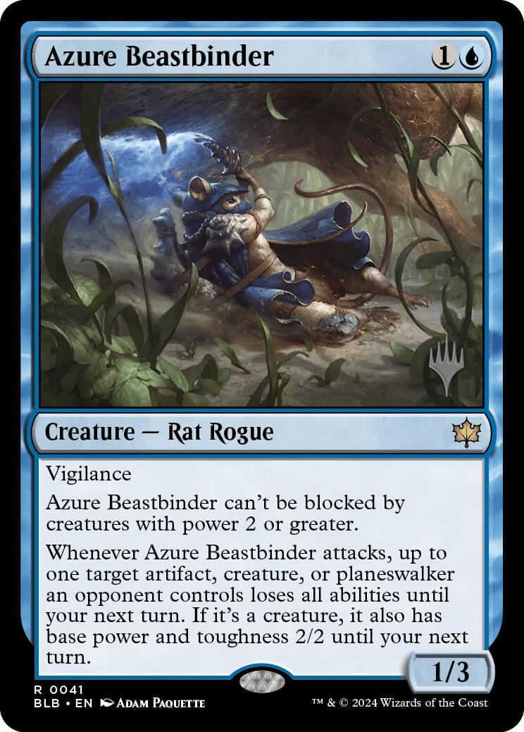 Azure Beastbinder (Promo Pack) [Bloomburrow Promos] | Deep Dive Games St. Marys