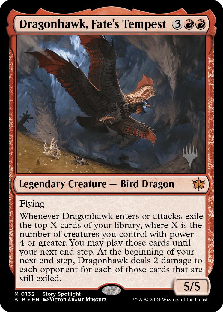 Dragonhawk, Fate's Tempest (Promo Pack) [Bloomburrow Promos] | Deep Dive Games St. Marys