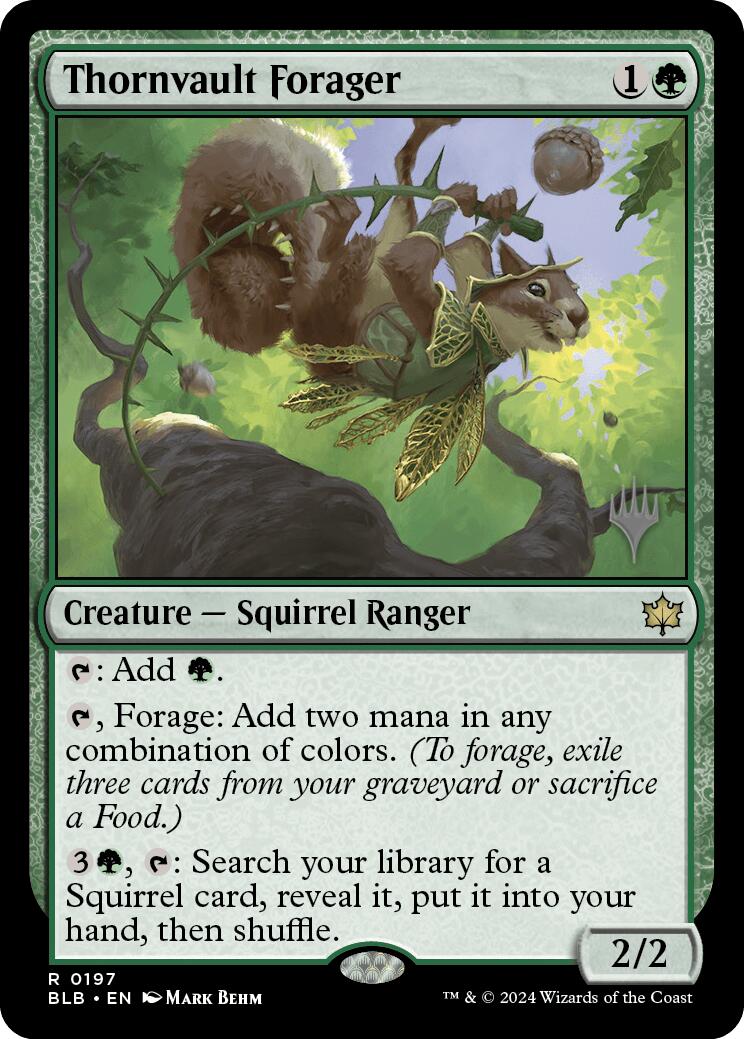 Thornvault Forager (Promo Pack) [Bloomburrow Promos] | Deep Dive Games St. Marys