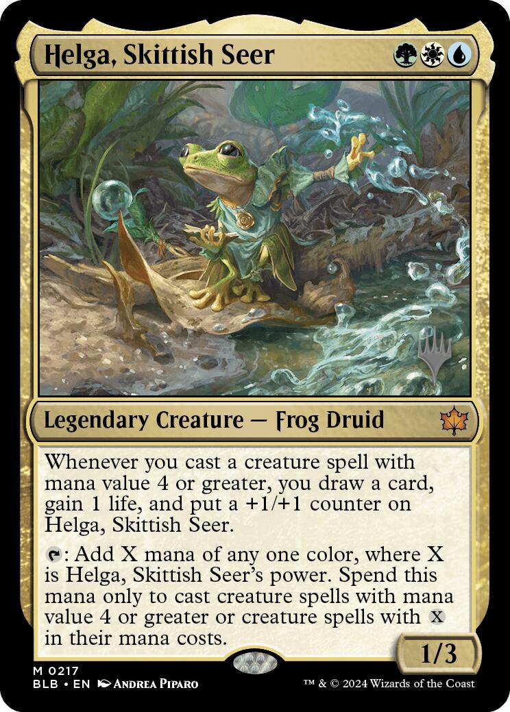 Helga, Skittish Seer (Promo Pack) [Bloomburrow Promos] | Deep Dive Games St. Marys