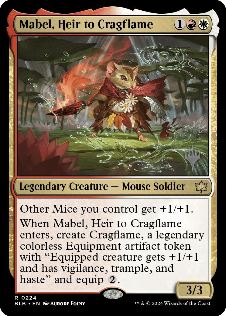 Mabel, Heir to Cragflame (Promo Pack) [Bloomburrow Promos] | Deep Dive Games St. Marys