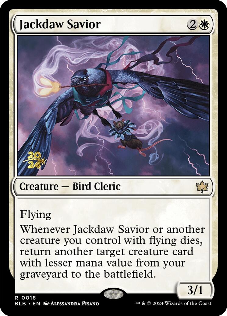 Jackdaw Savior [Bloomburrow Prerelease Promos] | Deep Dive Games St. Marys